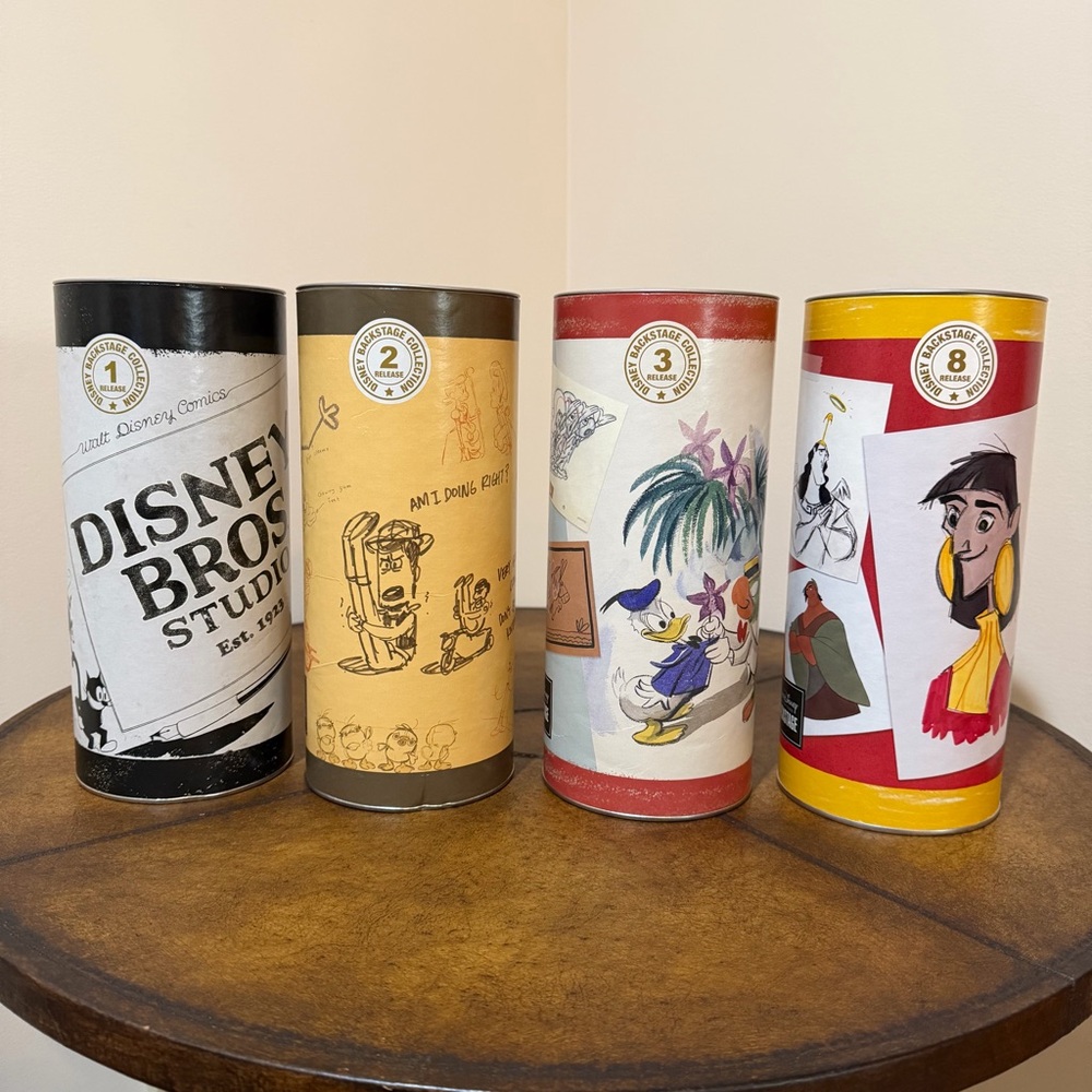 NEW 4 Disney Brothers Studios Canisters From the Disney Backstage Collection